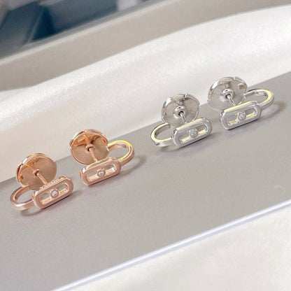 [Auream]CREOLES MOVE UNO MINI 1 DIAMOND EARRINGS