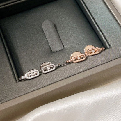 [Auream]CREOLES MOVE UNO MINI 1 DIAMOND EARRINGS