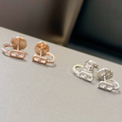 [Auream]CREOLES MOVE UNO MINI 1 DIAMOND EARRINGS