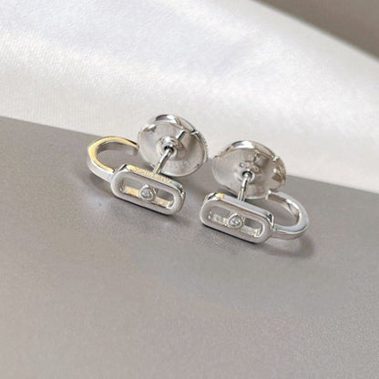 [Auream]CREOLES MOVE UNO MINI 1 DIAMOND EARRINGS