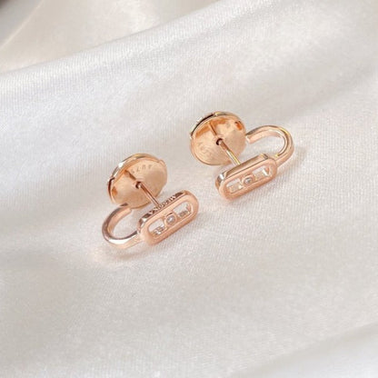 [Auream]CREOLES MOVE UNO MINI 1 DIAMOND EARRINGS