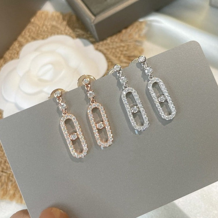 [Auream]DORMEUSES MOVE UNO DIAMOND EARRINGS