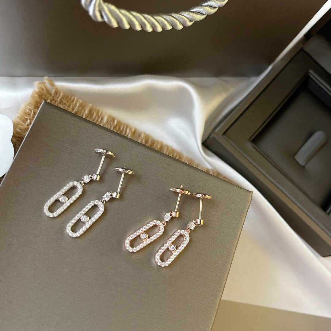 [Auream]DORMEUSES MOVE UNO DIAMOND EARRINGS