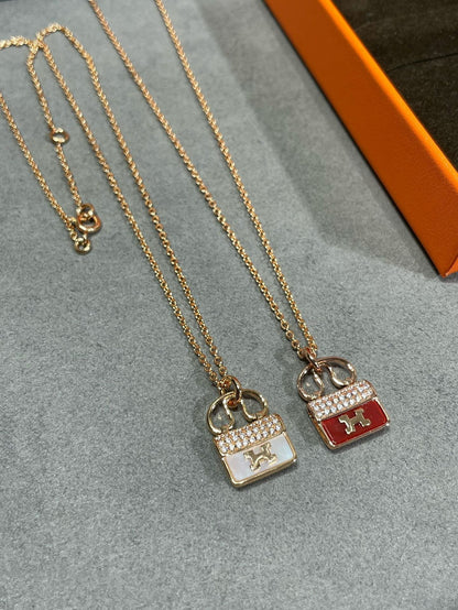 [Auream]H CIRCE MOISSANITE PENDANT NECKLACE GOLD
