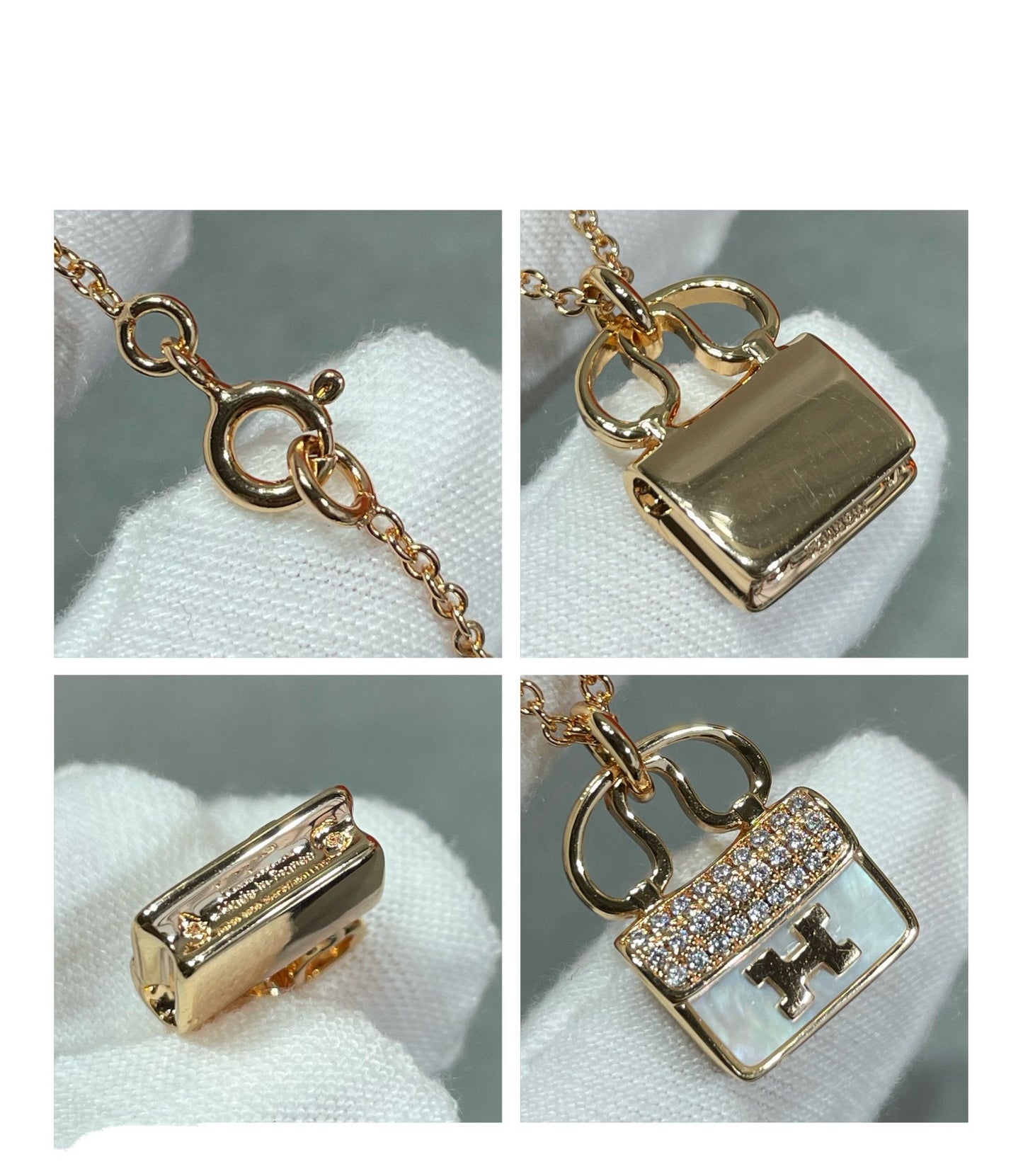 [Auream]H CIRCE MOISSANITE PENDANT NECKLACE GOLD