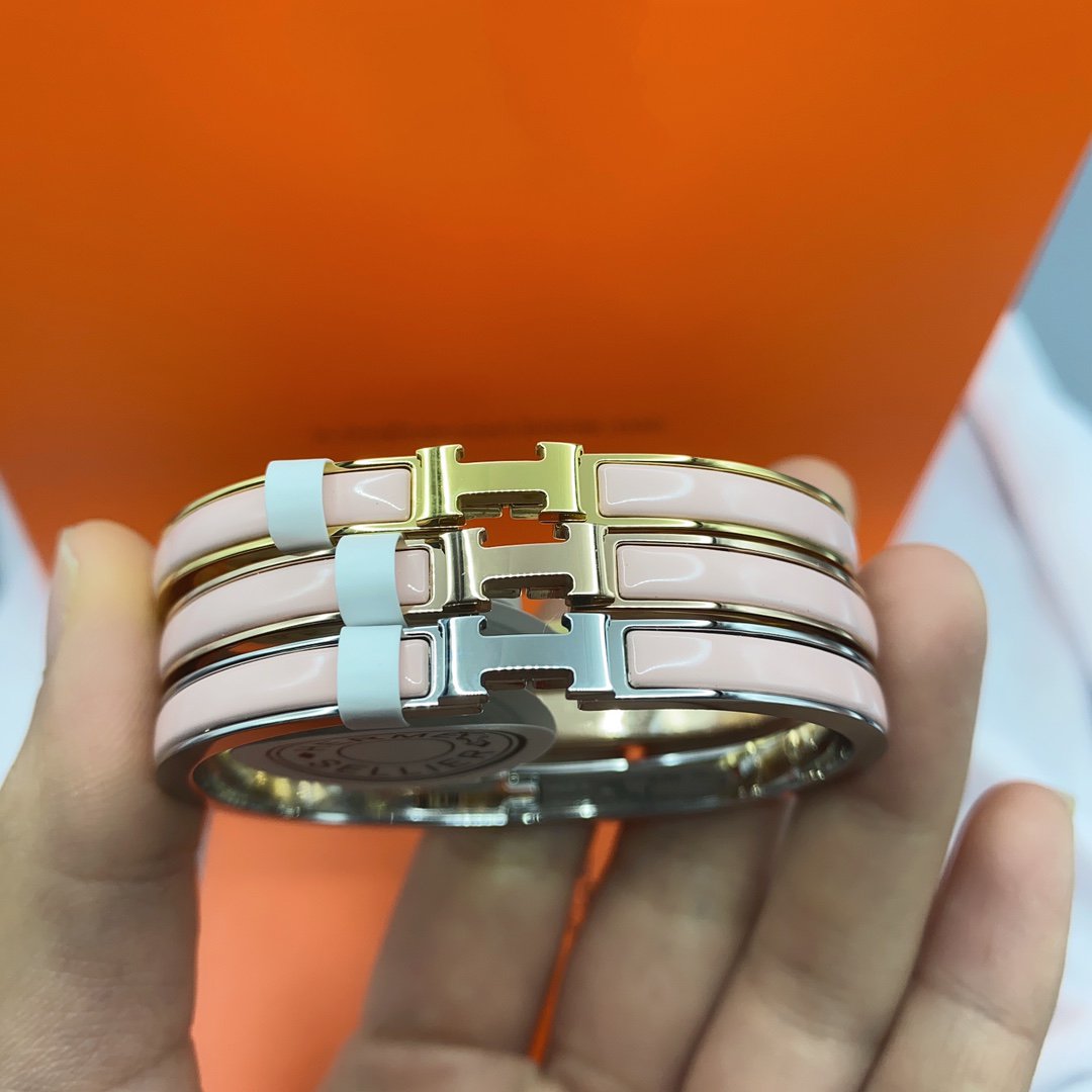 [Auream]CLASSIC HM CLIC  PINK 8MM ENAMEL BRACELET