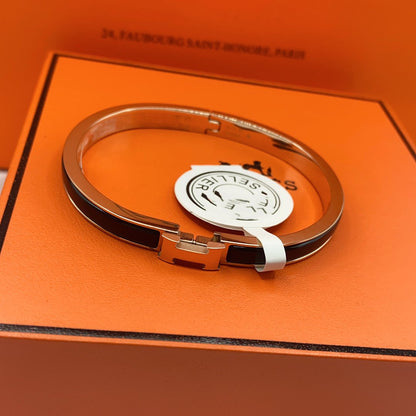 [Auream]CLASSIC HM CLIC BLACK 8MM ENAMEL BRACELET