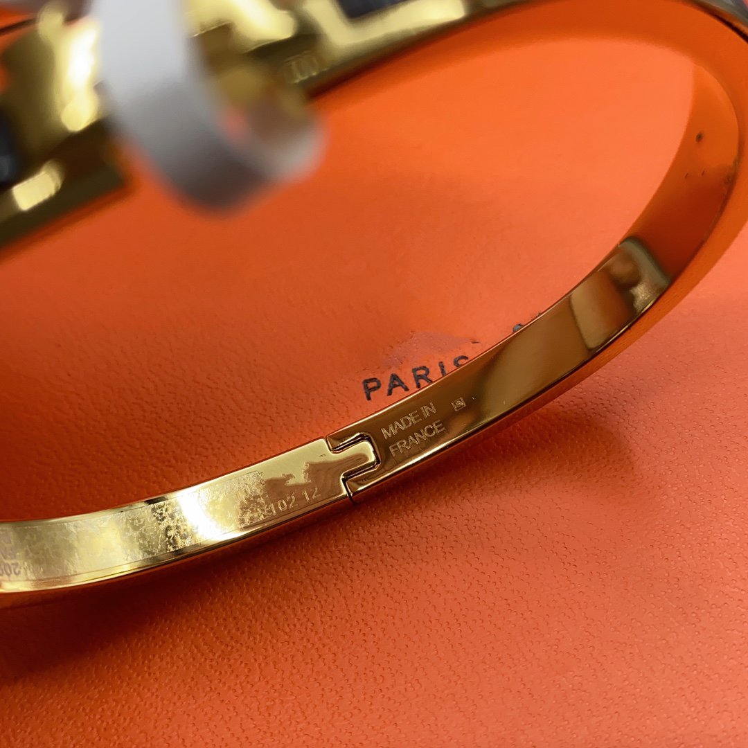 [Auream]CLASSIC HM CLIC BLACK 8MM ENAMEL BRACELET