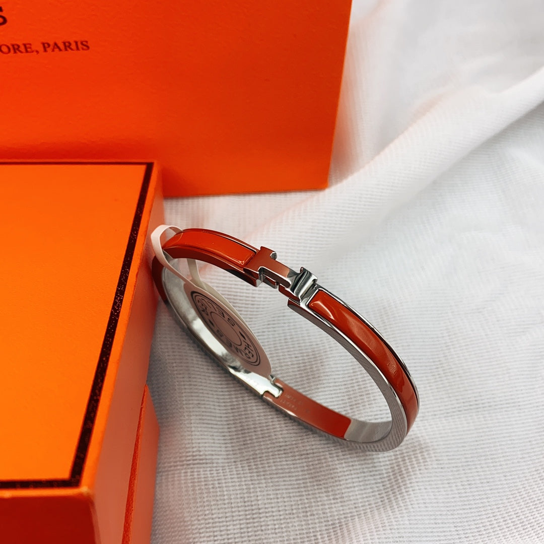 [Auream]CLASSIC HM CLIC RED 8MM ENAMEL BRACELET