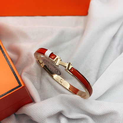 [Auream]CLASSIC HM CLIC RED 8MM ENAMEL BRACELET
