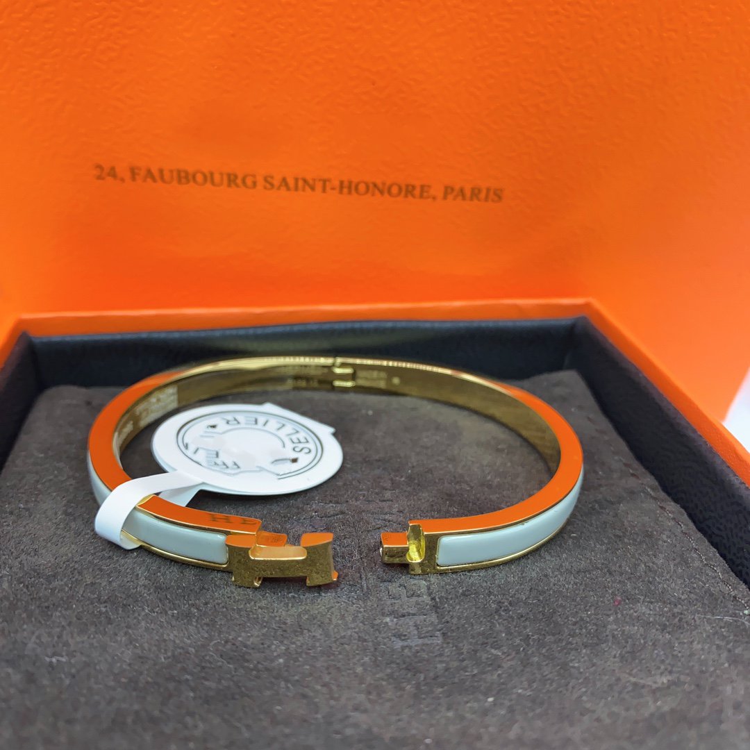 [Auream]CLASSIC HM CLIC GREEN 8MM ENAMEL BRACELET