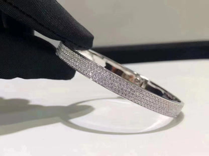 [Auream]HM KELLY BRACELET IN SILVER AND FULL PAVE DIAMOND