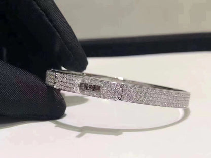 [Auream]HM KELLY BRACELET IN SILVER AND FULL PAVE DIAMOND