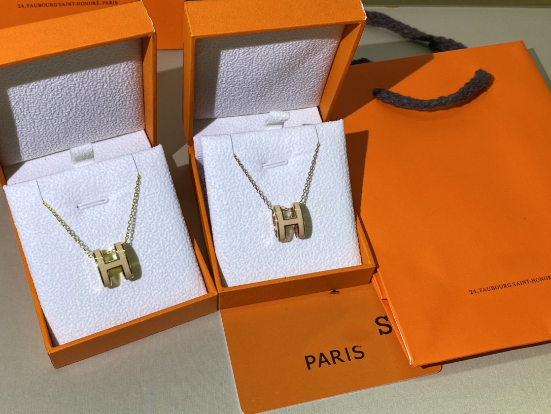 [Auream]HM CLIC YELLOW ENAMEL GOLD NECKLACE