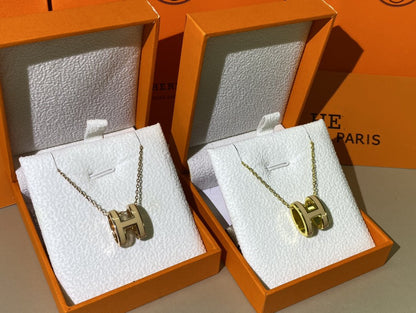 [Auream]HM CLIC YELLOW ENAMEL GOLD NECKLACE