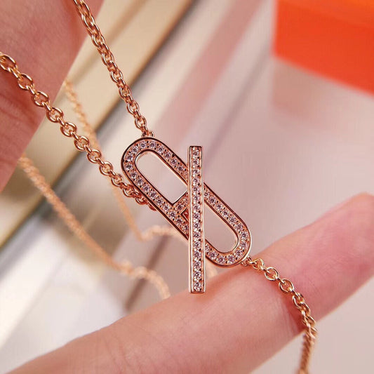 [Auream]HM FIRE PIG NOSE NECKLACE TRENDY STREET