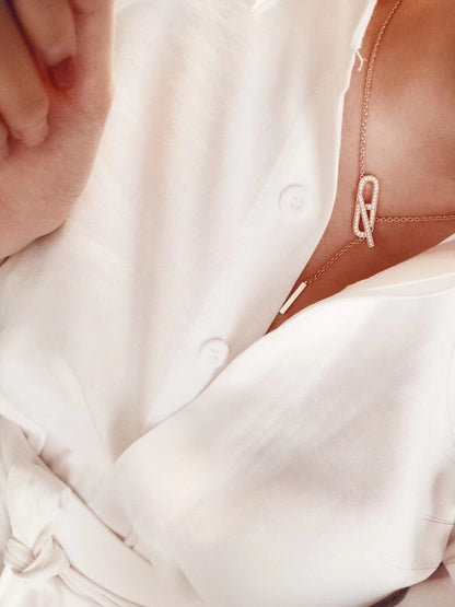[Auream]HM FIRE PIG NOSE NECKLACE TRENDY STREET
