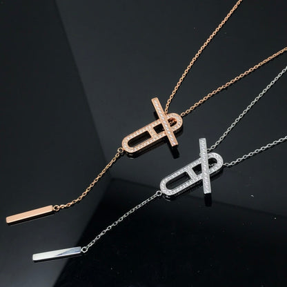 [Auream]HM NECKLACE PLATINUM ROSE GOLD DIAMOND