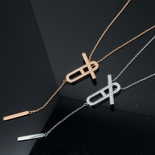 [Auream]HM NECKLACE PLATINUM ROSE GOLD DIAMOND