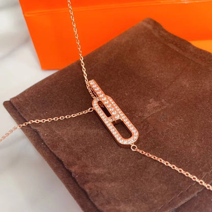 [Auream]HM NECKLACE PLATINUM ROSE GOLD DIAMOND