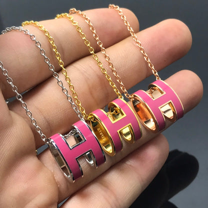 [Auream]H NECKLACE PINK