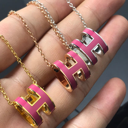 [Auream]H NECKLACE PINK