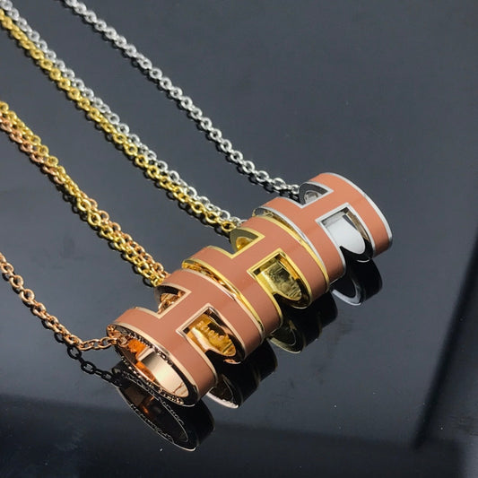 [Auream]H NECKLACE BROWN