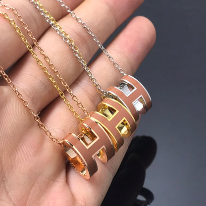 [Auream]H NECKLACE BROWN