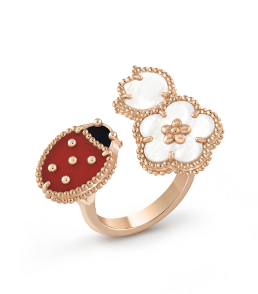 [Auream]LUCKY 3 MOTIF ROSE GOLD RING