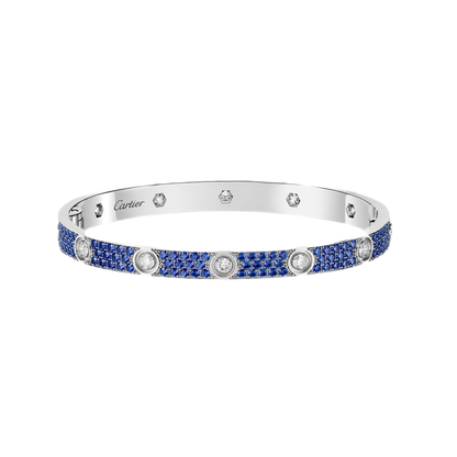 [Auream]2026 PAVE GEMSTONE LOVE BRACELET 6.1MM 10 DIAMONDS