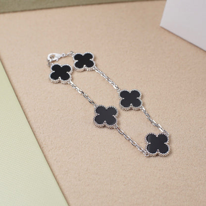 [Auream] CLOVER 5 MOTIF ONYXS BRACELET COLLECTION