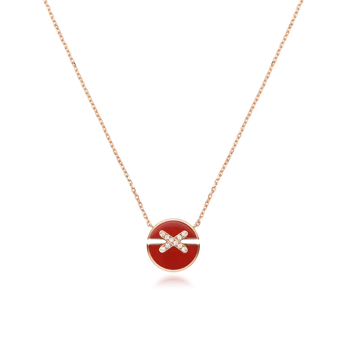 [Auream]JEUX DE ROSE GOLD DIAMOND NECKLACE