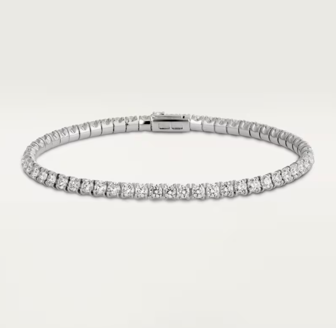 [Auream]  CLASSIC BASEBALL BRACELAT, 52 DIAMOND