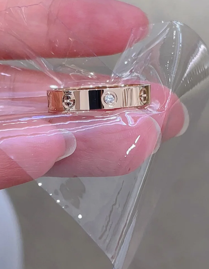 [Auream]LOVE RING 4MM 1 DIAMOND