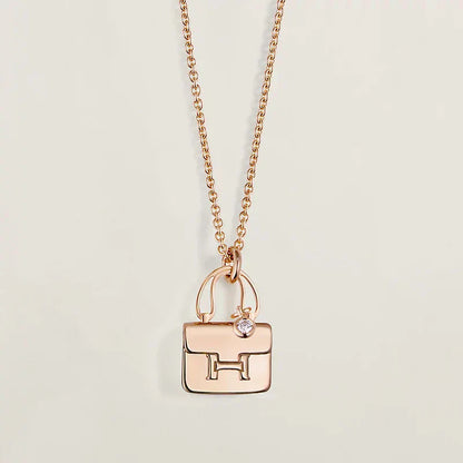 [Auream]AMULETTE PEDANT ROSE GOLD NECKLACE