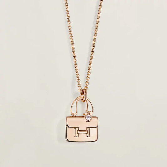 [Auream]AMULETTE PEDANT ROSE GOLD NECKLACE