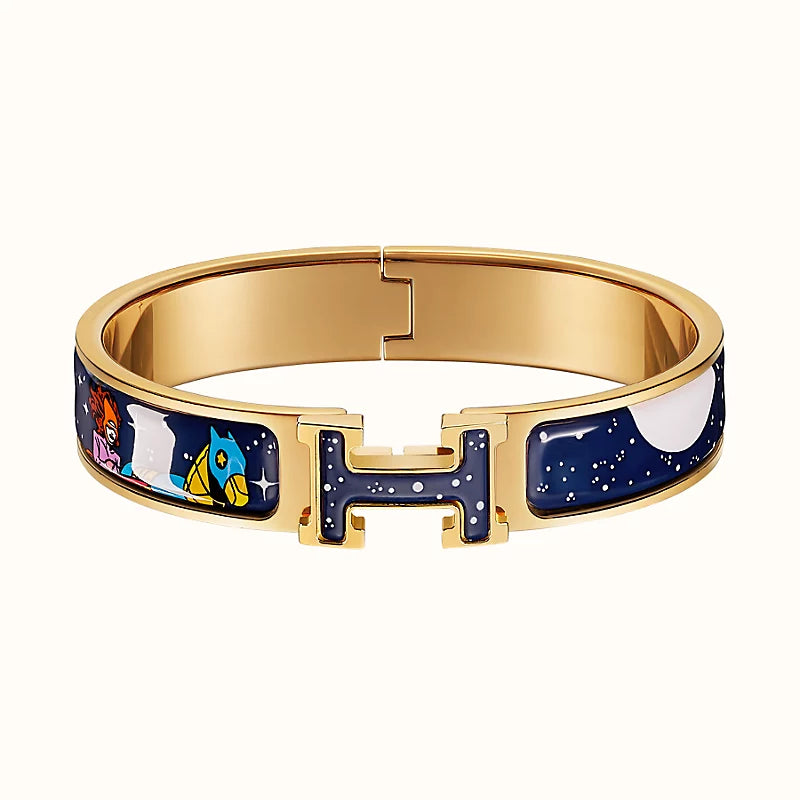 [Auream]H STAR AND MOON BRACELET 12MM
