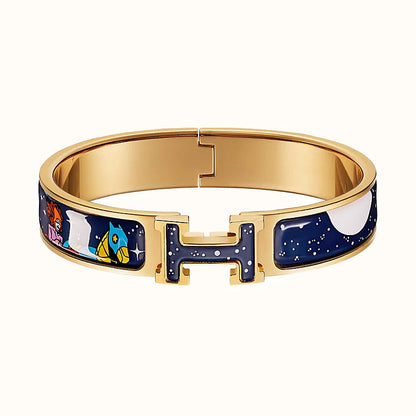 [Auream]H STAR AND MOON BRACELET 12MM