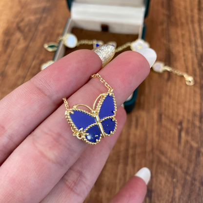 [Auream]  2026 NEW LUCKY BUTTERFLY 1 MOTIFS NECKLACE