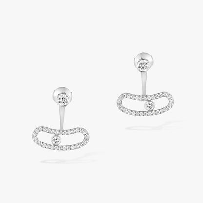 [Auream]MOVE UNO SILVER DIAMOND EARRINGS