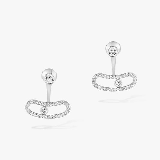 [Auream]MOVE UNO SILVER DIAMOND EARRINGS