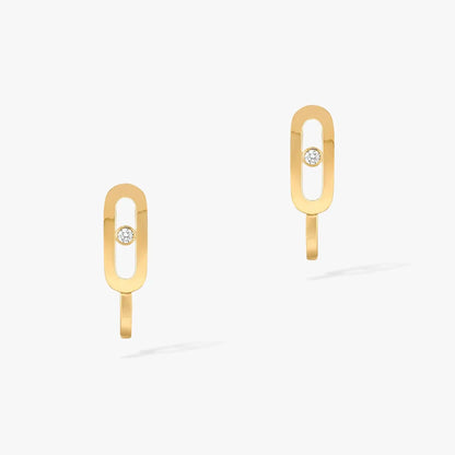 [Auream]CREOLES MOVE UNO MINI 1 DIAMOND EARRINGS