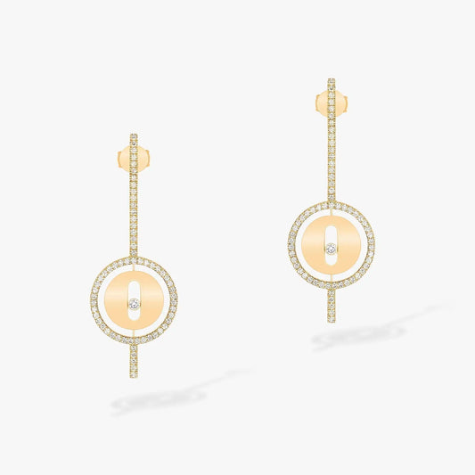 [Auream]Demo MOVE ARROW PINK GOLD DIAMOND EARRINGS