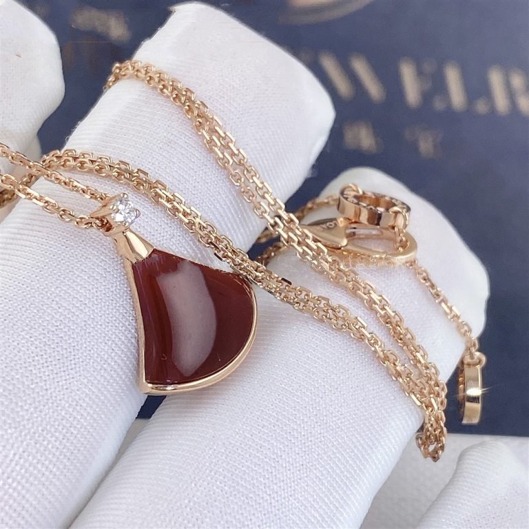 [Auream]DREAM NECKLACE CARNELIAN 1 DIAMOND