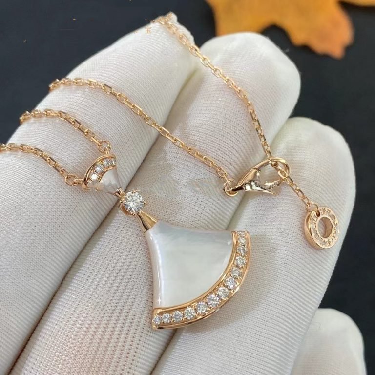[Auream]DREAM NECKLACE MOP PINK GOLD DIAMOND