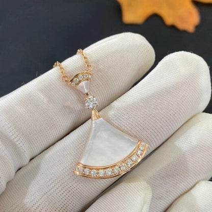 [Auream]DREAM NECKLACE MOP PINK GOLD DIAMOND
