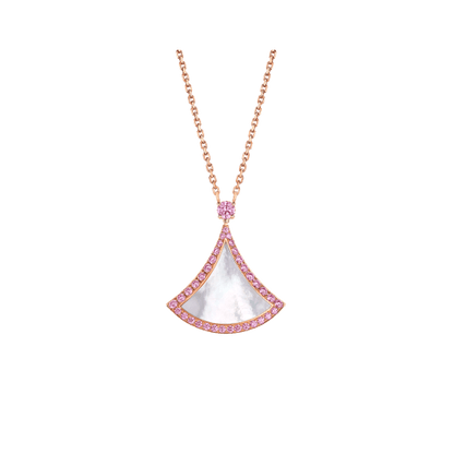 [Auream]DREAM NECKLACE MOP DIAMOND PINK