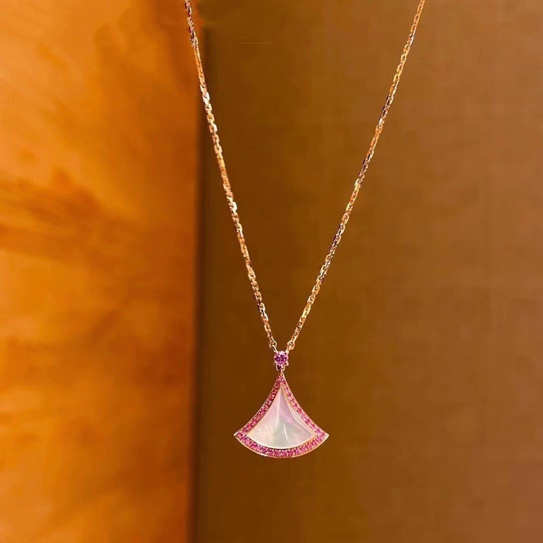 [Auream]DREAM NECKLACE MOP DIAMOND PINK
