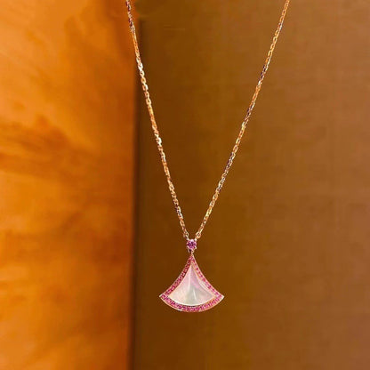 [Auream]DREAM NECKLACE MOP DIAMOND PINK