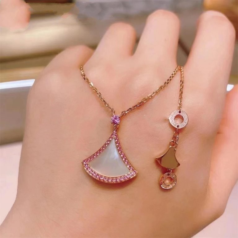 [Auream]DREAM NECKLACE MOP DIAMOND PINK